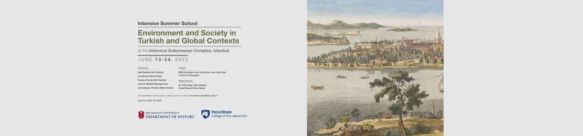 Intensive Summer School: Environment and Society in Turkish and Global Contexts